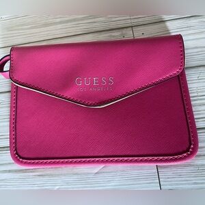 Pink small Guess clutch bag